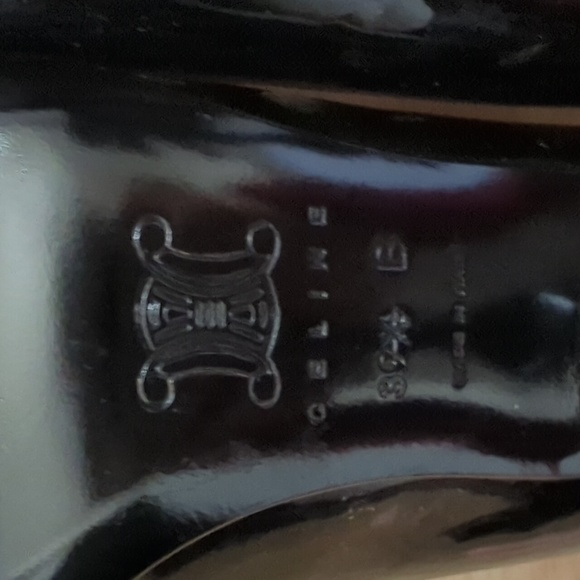 Celine black pattern leather high heel - Picture 8 of 9